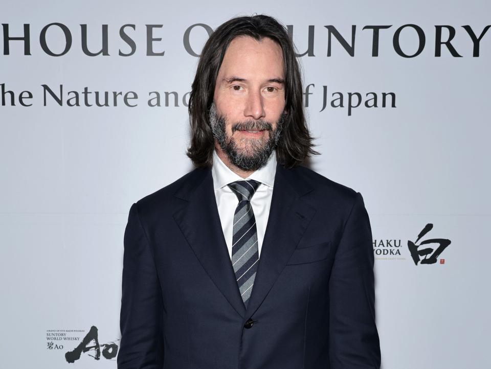 Keanu Reeves arrives at The House of Suntory 100 Year Anniversary Global Event and “Suntory Time” Tribute Premiere on May 23, 2023