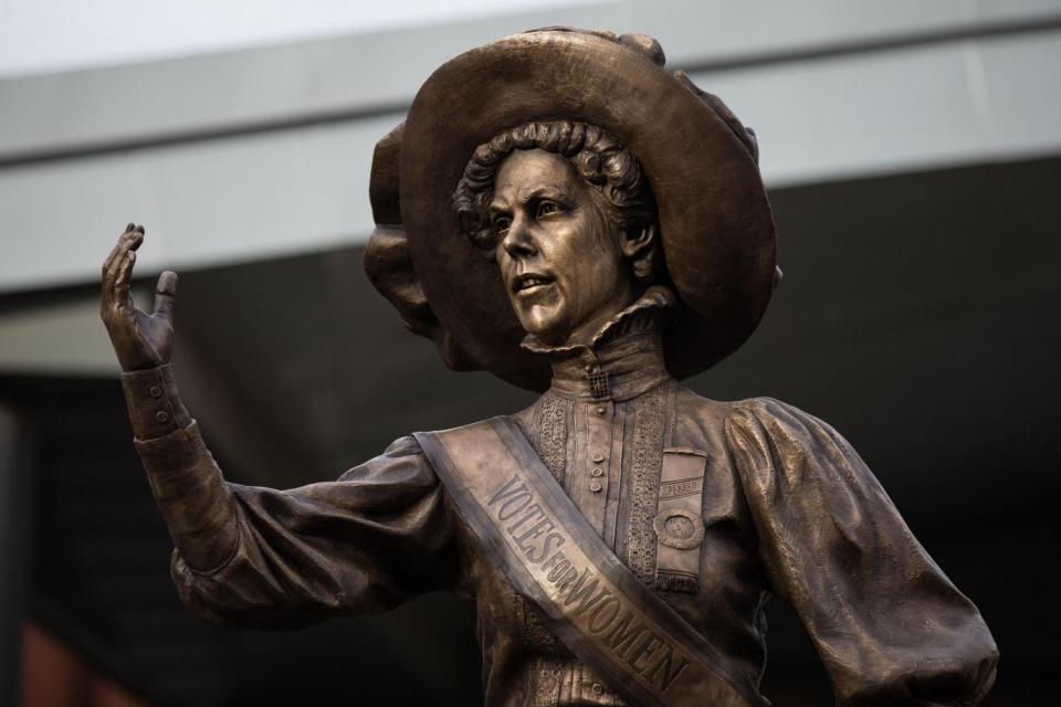 A statue of Alice Hawkins was unveiled in Leicester in February (PA)