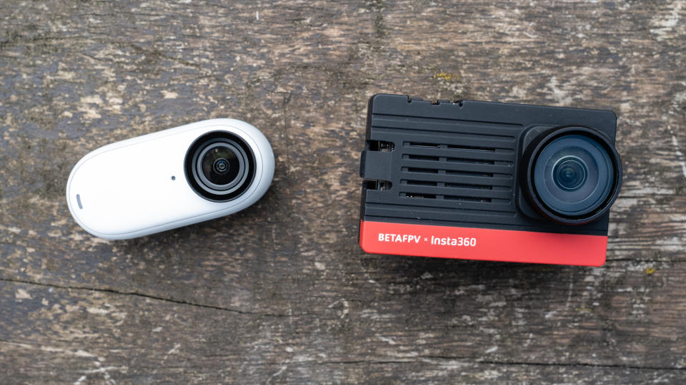 Insta360 Go 3 camera compared to the BetaFPV SMO 4K naked action camera