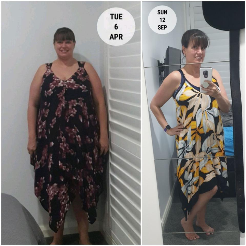 Belinda Sanders before and after weight loss 30kg