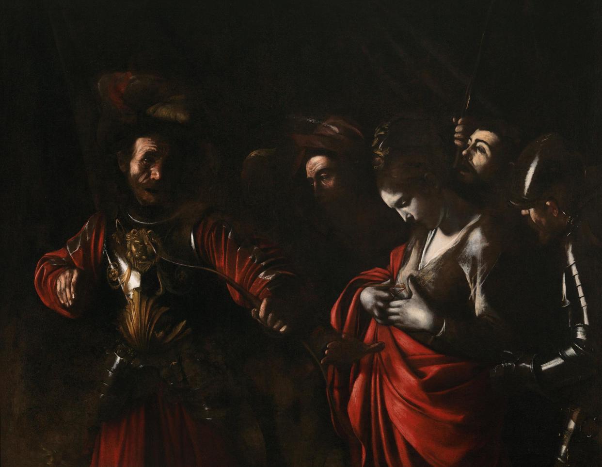 <span>Caravaggio’s The Martyrdom of Saint Ursula, 1610.</span><span>Photograph: Michelangelo Merisi da Caravaggio/© Archivio Patrimonio Artistico Intesa Sanpaolo/foto Luciano Pedicini, Napoli</span>