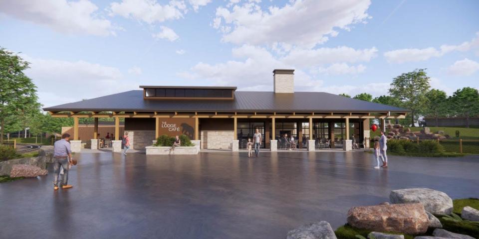 A new lodge café and black bear exhibit is scheduled to open in early 2024 at Potawatomi Zoo in South Bend with a potential soft opening in late 2023.