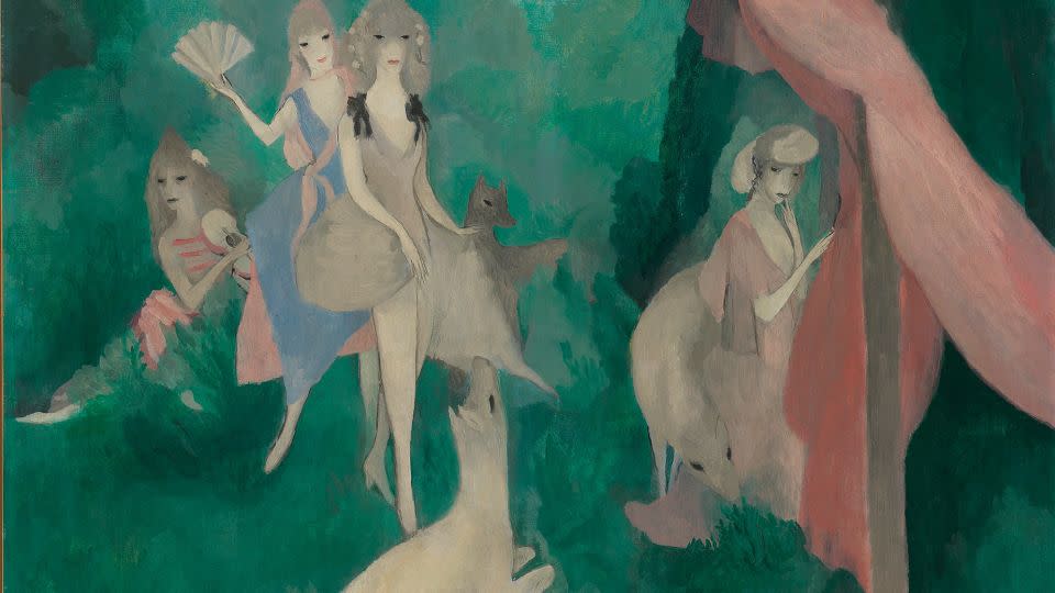 "Women in the Forest (Femmes dans la forêt)," from 1920. - Fondation Foujita/Artists Rights Society, New York/ADAGP, Paris/Courtesy Barnes Foundation