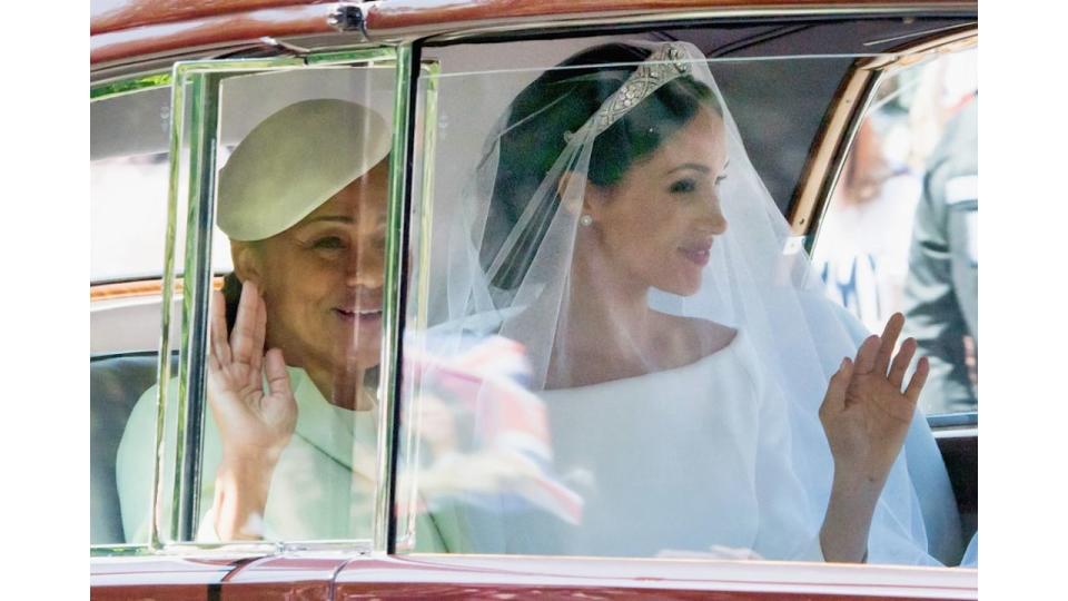 Doria Ragland and Meghan Markle arriving for the royal wedding