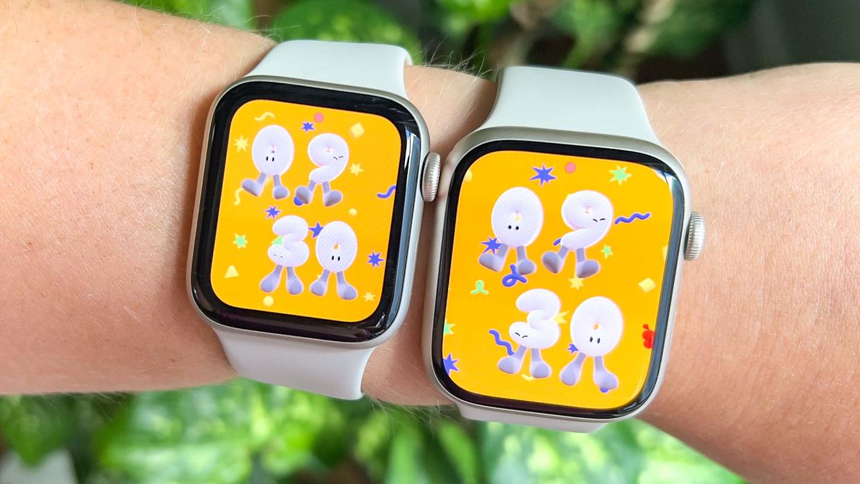  Apple Watch Series 8 shown on wrist. 