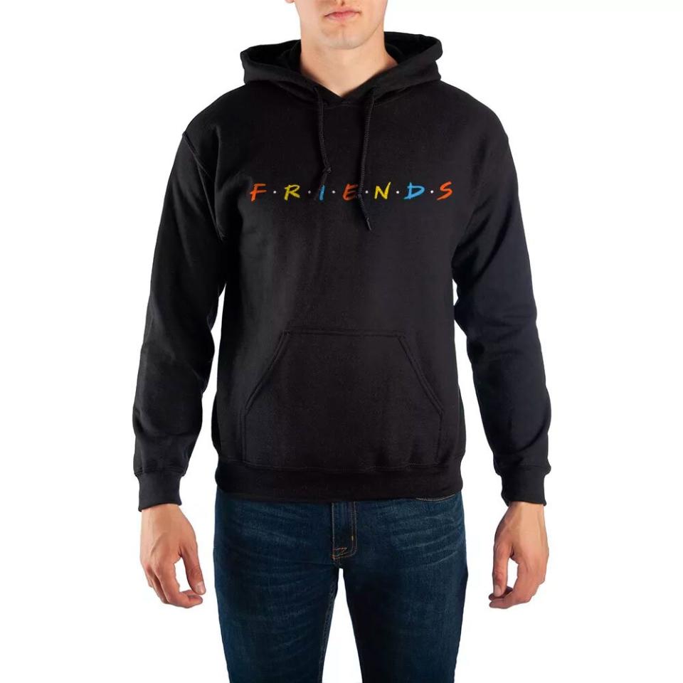 Friends Gift Guide Mens Friends Sitcom Black Graphic Hooded Sweatshirt