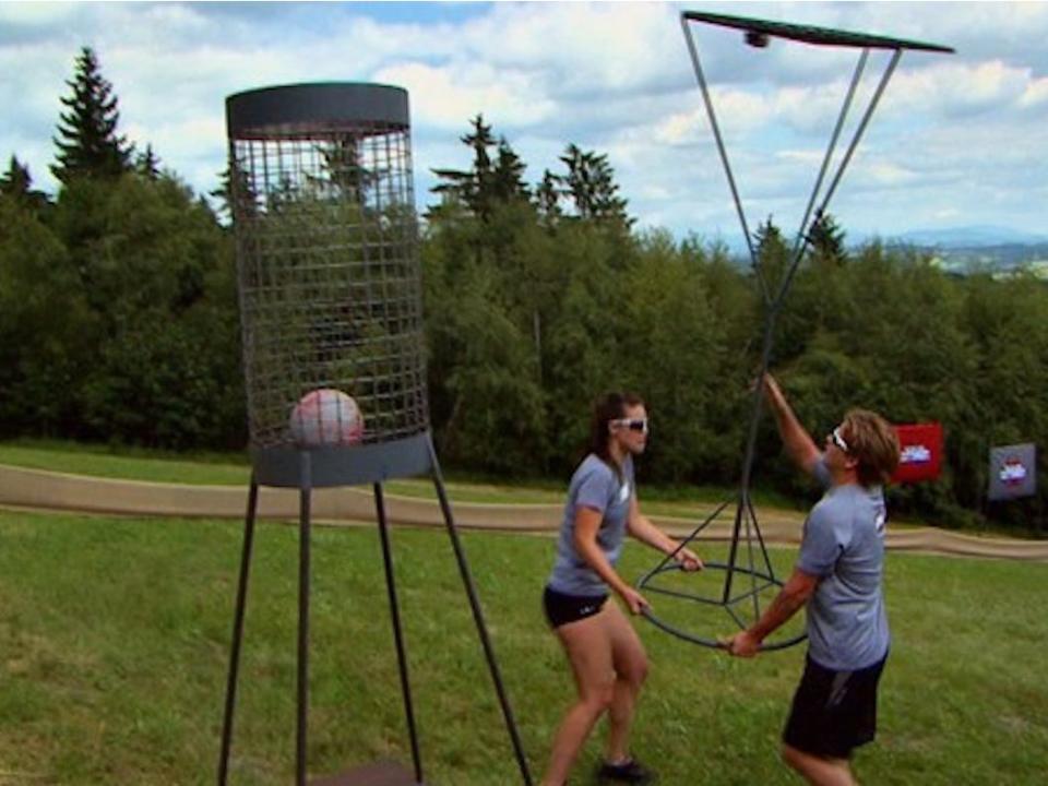 Players from MTV's The Challenge during a challenge