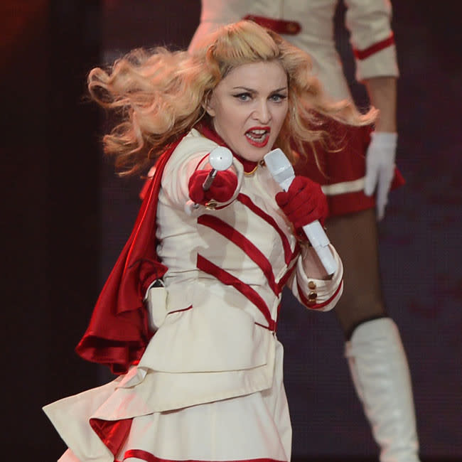 Madonna, en un concierto de su 'MDNA Tour' en el año 2012 credit:Bang Showbiz