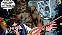 <p><em>Star Wars</em> #7-10 was the first original <em>Star Wars</em> story arc published by Marvel Comics (the first 6 issues recounted the events of <em>A New Hope</em>). Featuring a <em>Magnificent Seven</em>-type plot structure, the story followed the incredibly strange adventures of Han Solo and Chewbacca as they traipse across the universe. Here's a brief <a href="https://io9.gizmodo.com/one-of-marvels-first-ever-star-wars-stories-was-a-weird-1825307149" rel="nofollow noopener" target="_blank" data-ylk="slk:synopsis by io9;elm:context_link;itc:0;sec:content-canvas" class="link ">synopsis by io9</a> if you want a better feel for how truly strange these four issues were. </p>