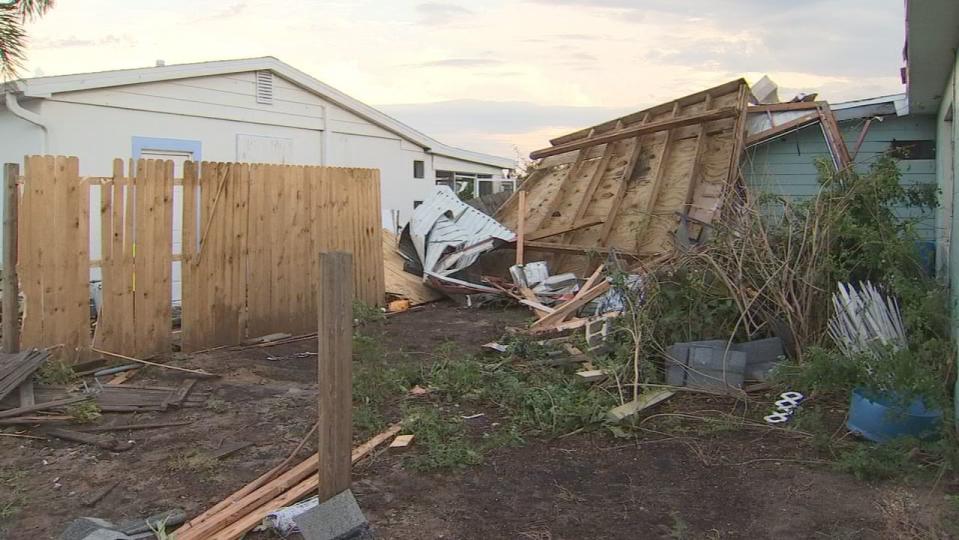 Some Brevard County residents are cleaning up storm damage after a possible tornado came through their neighborhood Wednesday evening.