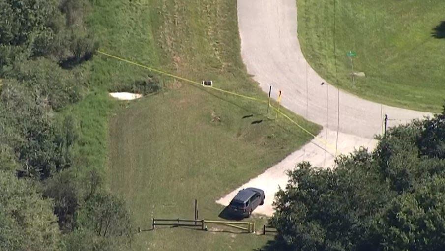 An image is taken by a WTSP helicopter flying over Myakkahatchee Creek Environmental Park in Florida after the Sarasota County medical examiner was called to the site of the Brian Laundrie manhunt on October 21, 2021. / Credit: WTSP
