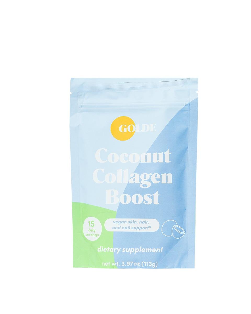 <p><a href="https://go.redirectingat.com?id=74968X1596630&url=https%3A%2F%2Fgolde.co%2Fproducts%2Fnew-coconut-collagen-boost%3Fvariant%3D40193431437381&sref=https%3A%2F%2Fwww.womenshealthmag.com%2Fbeauty%2Fa36903070%2Fvegan-collagen%2F" rel="nofollow noopener" target="_blank" data-ylk="slk:Shop Now;elm:context_link;itc:0;sec:content-canvas" class="link ">Shop Now</a></p><p>Coconut Collagen Boost</p><p>golde.co</p><p>$18.00</p><span class="copyright">Golde</span>