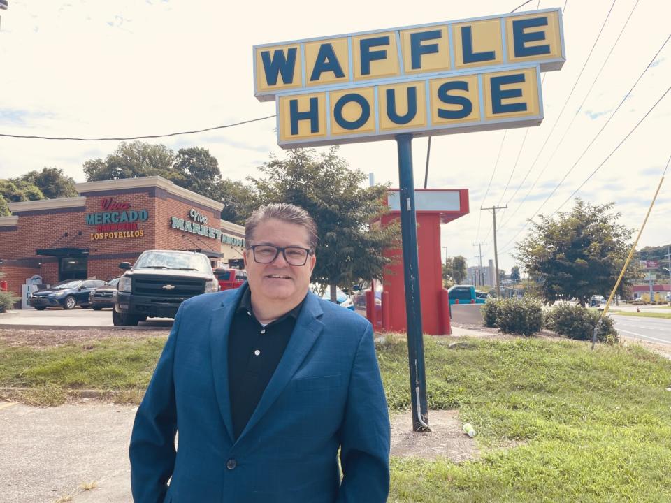 Michael Anastasi outside a Waffle House