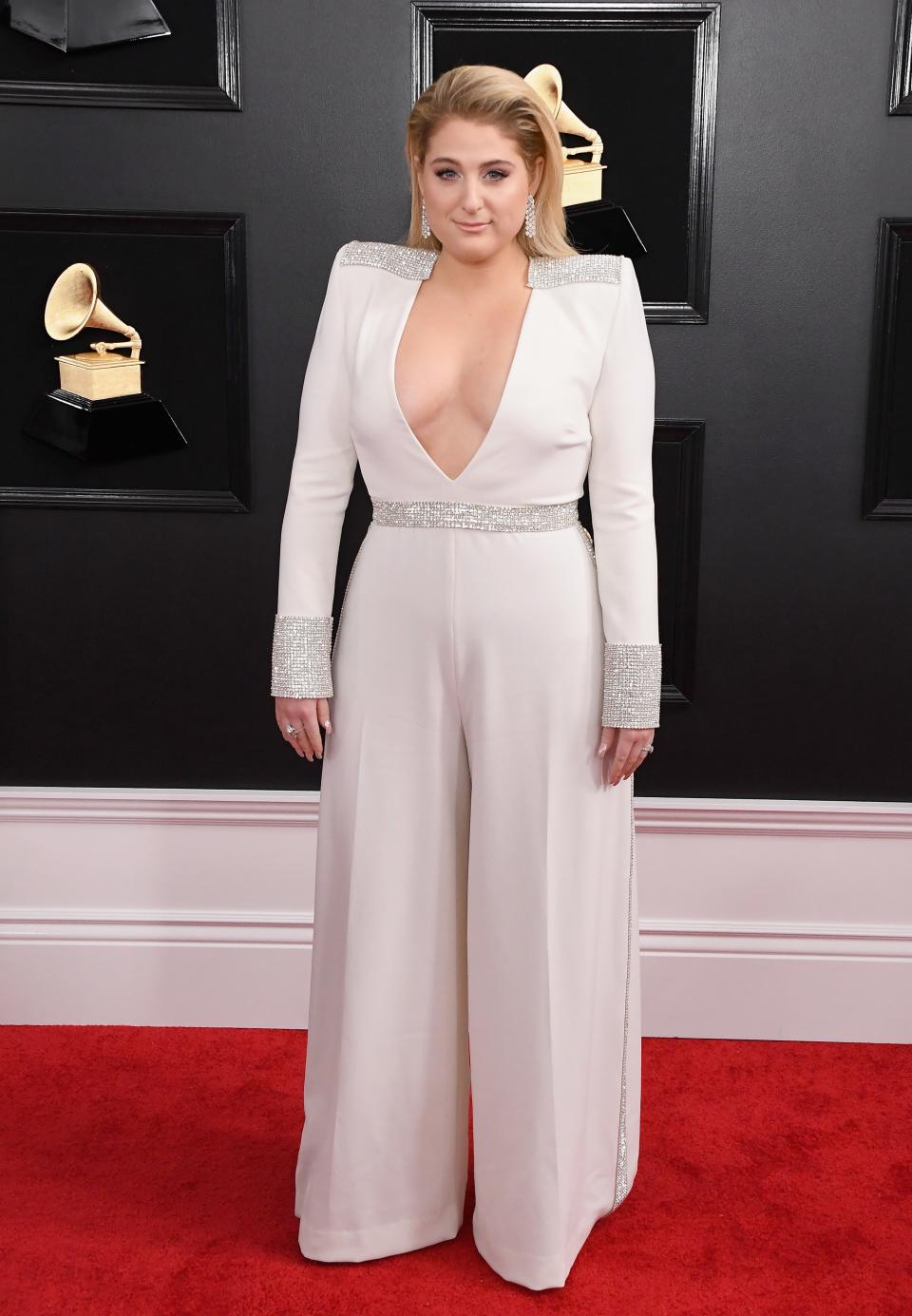 Meghan Trainor wearing Christian Siriano