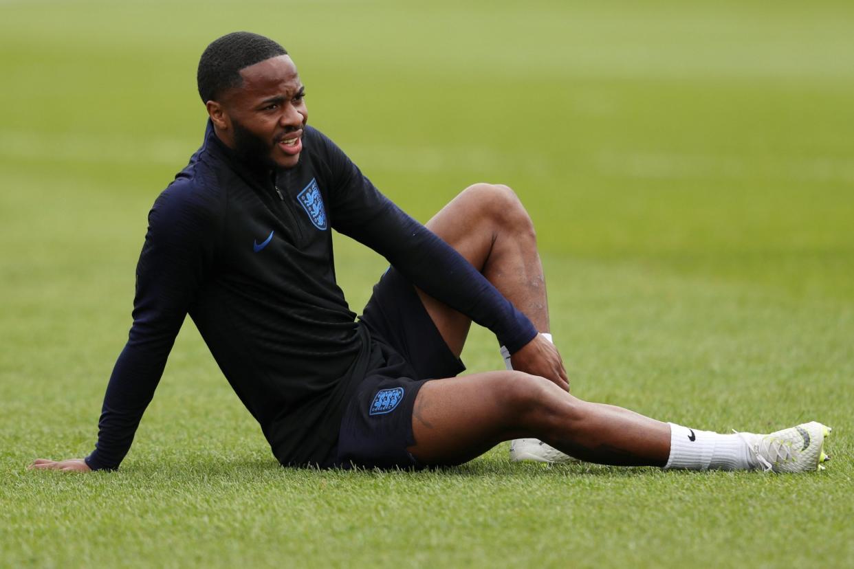 Raheem Sterling in training for the Panama match: REUTERS