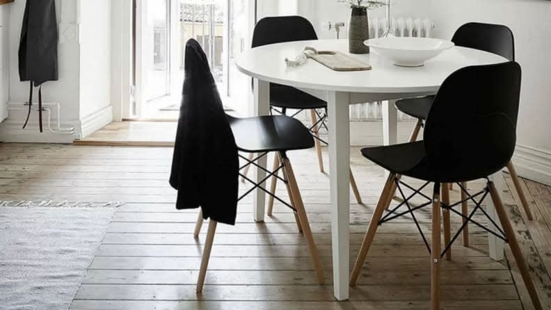 These sleek dining chairs can add a touch of elegance to any space.