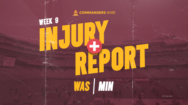 Washington Commanders vs Minnesota Vikings Friday Injury Report