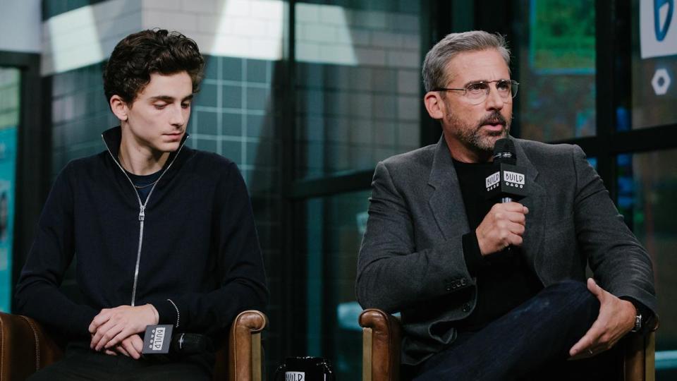 Stars of the film <em>Beautiful Boy</em> Timothée Chalamet and Steve Carell discussed their process of playing real people. (Photo: Build)