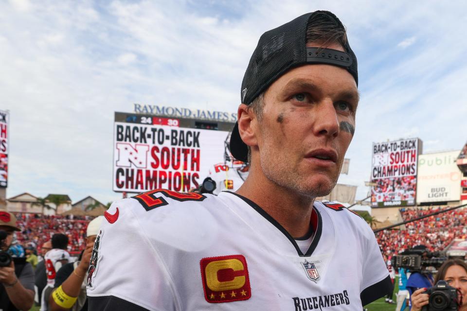 Tom Brady, after leading the Tampa Bay Buccaneers to a win on Jan. 1, 2023.