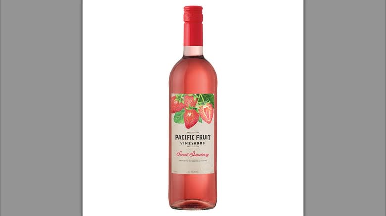 sweet strawberry wine bottle