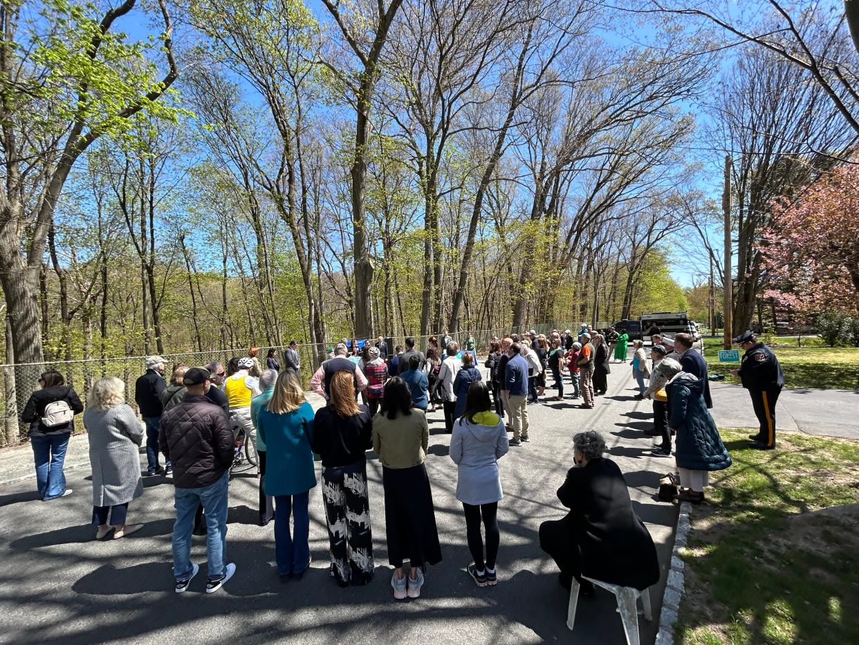 Rep. Mikie Sherrill joined state, county and local elected officials, neighborhood residents and environmentalists for an Earth Day Press Conference at Drew Forest, where a preservation effort has accumulated more than $9 million to buy and preserve the land.