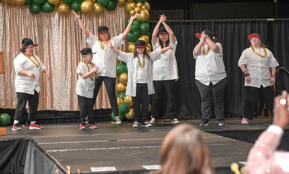 Upstate Carolina Dance Center dancers perform during the 6th annual Area 14 Anderson County Special Olympics 2024 You Are Beautiful Pageant at the Civic Center in Anderson, S.C. Thursday, January 18, 2024.