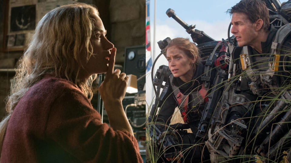 'A Quiet Place' and 'Edge of Tomorrow'. (Credit: Paramount/Warner Bros)