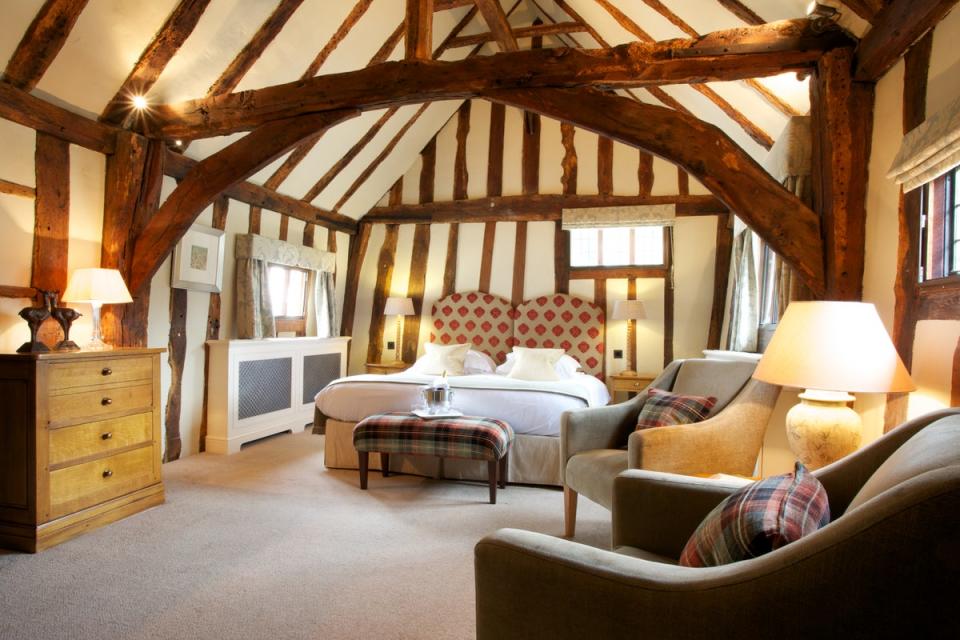 Exposed beams give the Swan a cosy cottage vibe (The Swan at Lavenham)