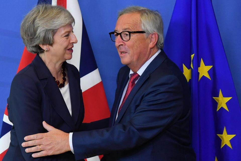 Brexit negotiations: Jean-Claude Juncker and Theresa May: AFP/Getty Images