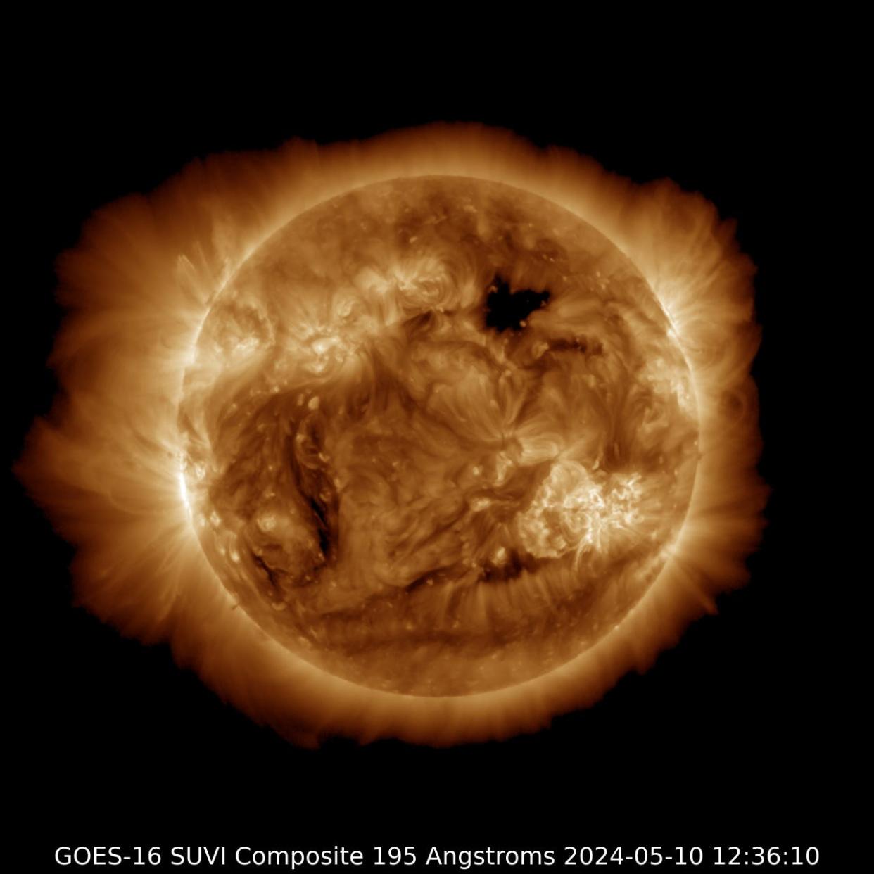 Satellite image of the sun's corona