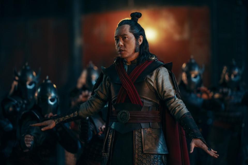 Avatar: The Last Airbender. Ken Leung as Zhao in season 1 of Avatar: The Last Airbender. Cr. Robert Falconer/Netflix © 2023