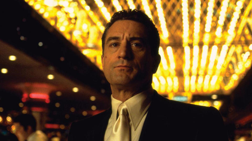 Robert De Niro on a casino floor in Martin Scorsese's Casino.