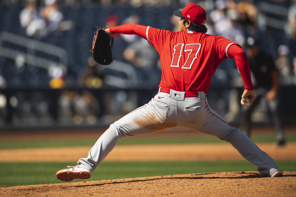 二刀流好手大谷翔平。（Photo by Matt Thomas/San Diego Padres/Getty Images）