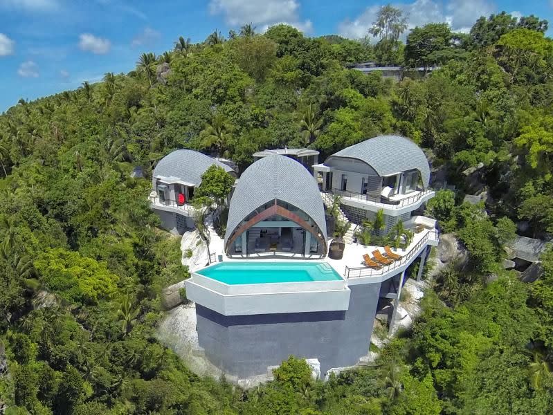 <p>Nestled into the trees, this unassuming villa will capture your imagination.</p><p>Book via: <a href="https://www.tripadvisor.co.uk/VacationRentalReview-g676072-d8264733-Villa_Moonshadow_Winner_of_Multitude_Awards_2013_2015_2016-Chaweng_Bophut_Ko_Samui_Sur.html" rel="nofollow noopener" target="_blank" data-ylk="slk:Tripadvisor Rentals;elm:context_link;itc:0;sec:content-canvas" class="link ">Tripadvisor Rentals</a></p>