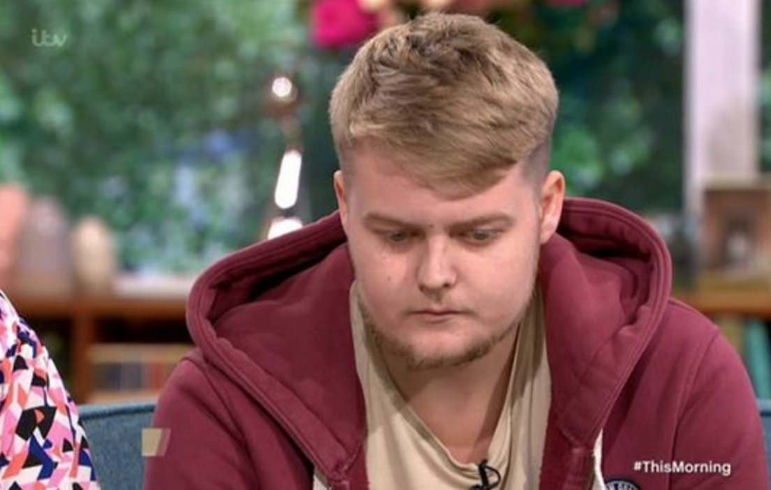 Harvey lost the sight in his left eye but hopes he will get it back soon. (ITV)