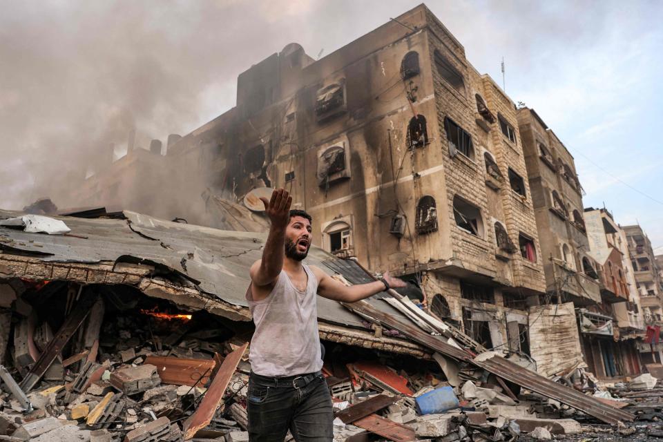 Gaza City on Wednesday (AFP via Getty Images)