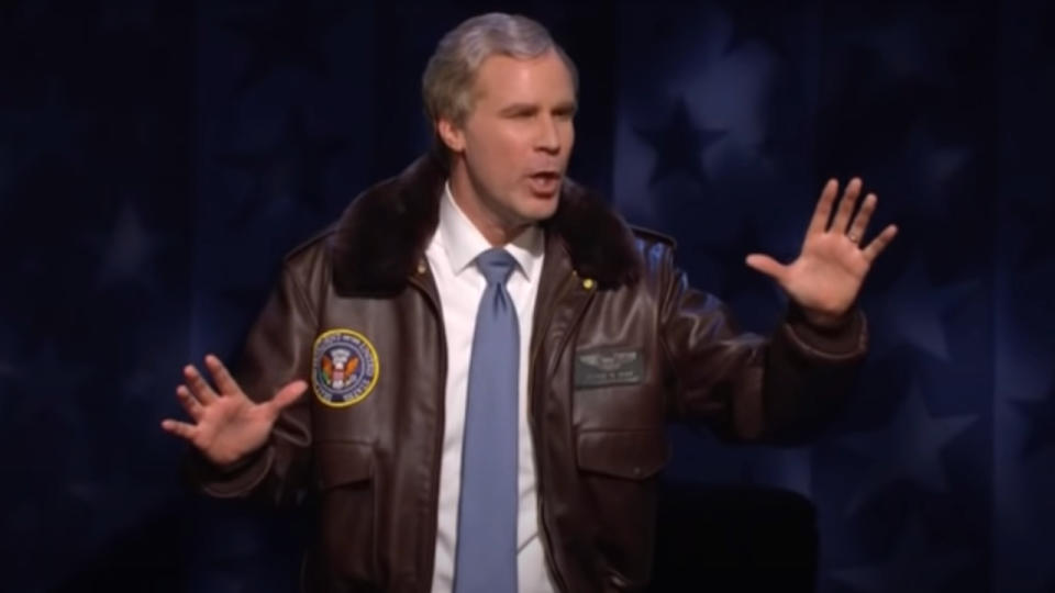<p> For years, Ferrell made people laugh with his impression of President George W. Bush on <em>SNL</em>. So it kind of felt natural for the man to bid a fond farewell to doing that impression with the play/HBO special <em>You’re Welcome America: A Final Night with George W. Bush</em>. As one would have expected, gems of satirical leadership like this one were present throughout, turning the show into a must see during its 2009 run. </p>