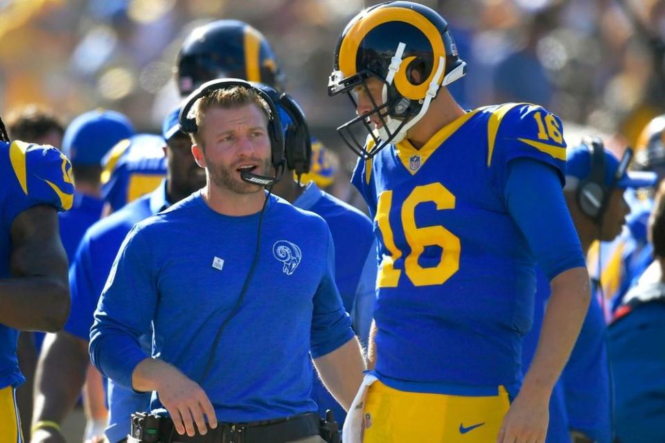 Coach Sean McVay and quarterback Jared Goff