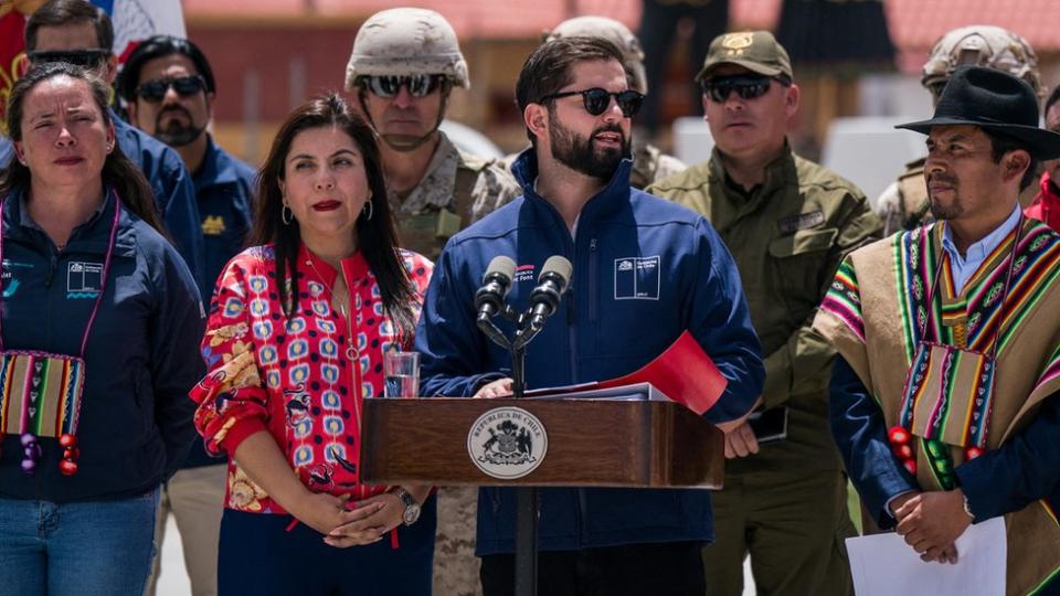 Boric visitó el miércoles la frontera norte de Chile.