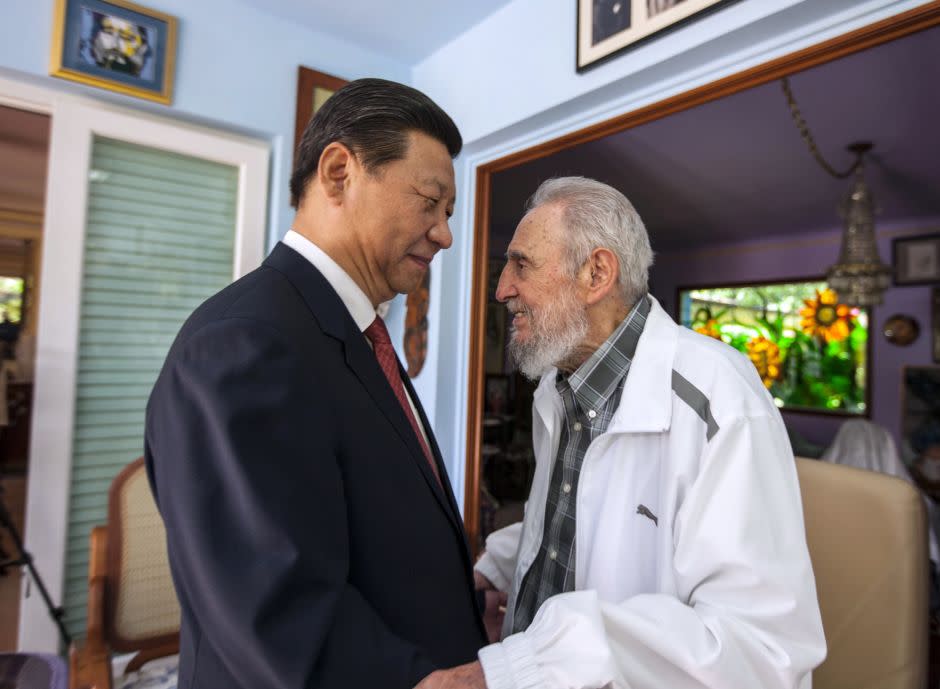 Meeting Chinese president Xi Jinping in November 2016. (AP Photo/Alex Castro)