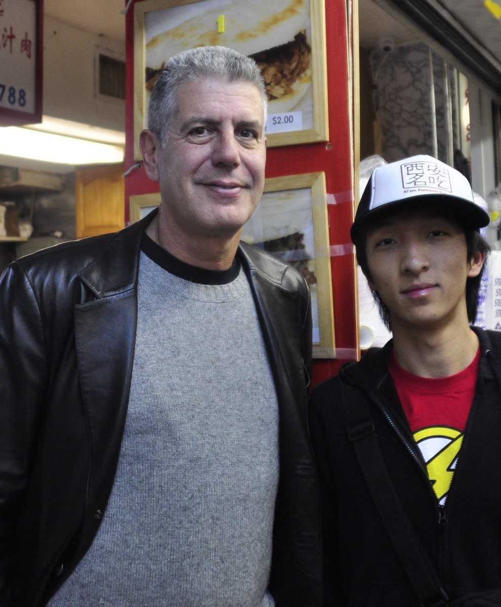 Anthony Bourdain and the author. (Photo: Courtesy of Jason Wang)