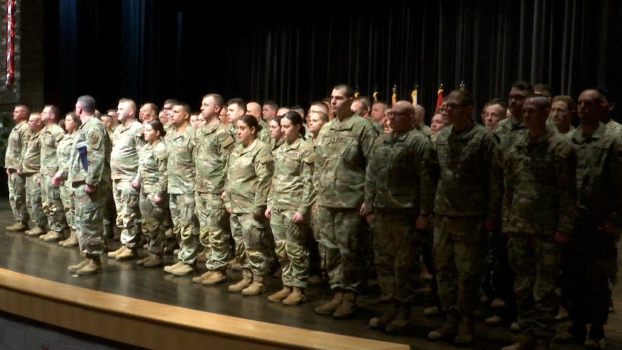 Deployment Ceremony Held For Soldiers (Images: Rachel Ramsy/ WLNS)