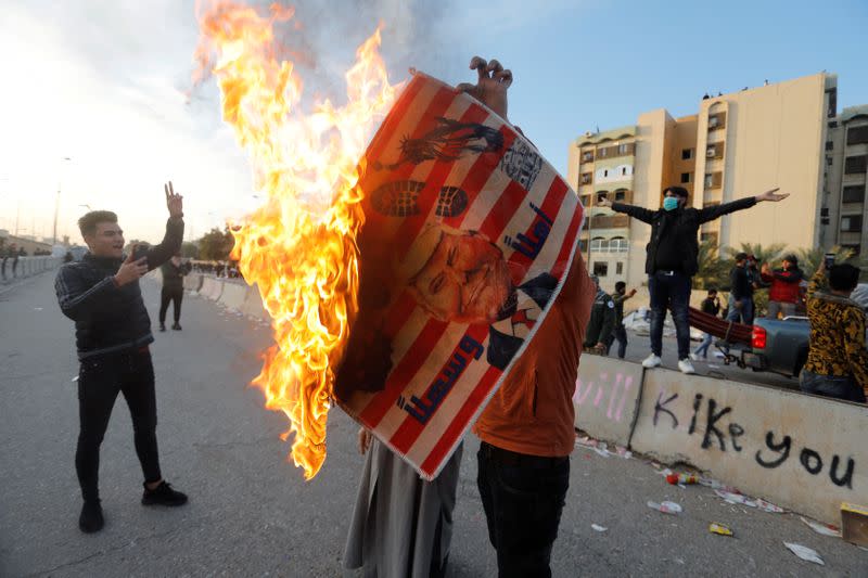 Protests at the U.S. Embassy in Baghdad