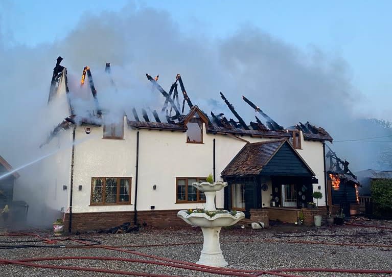 Crews put the fire out despite a limited water supply (Essex Fire Service/ PA)