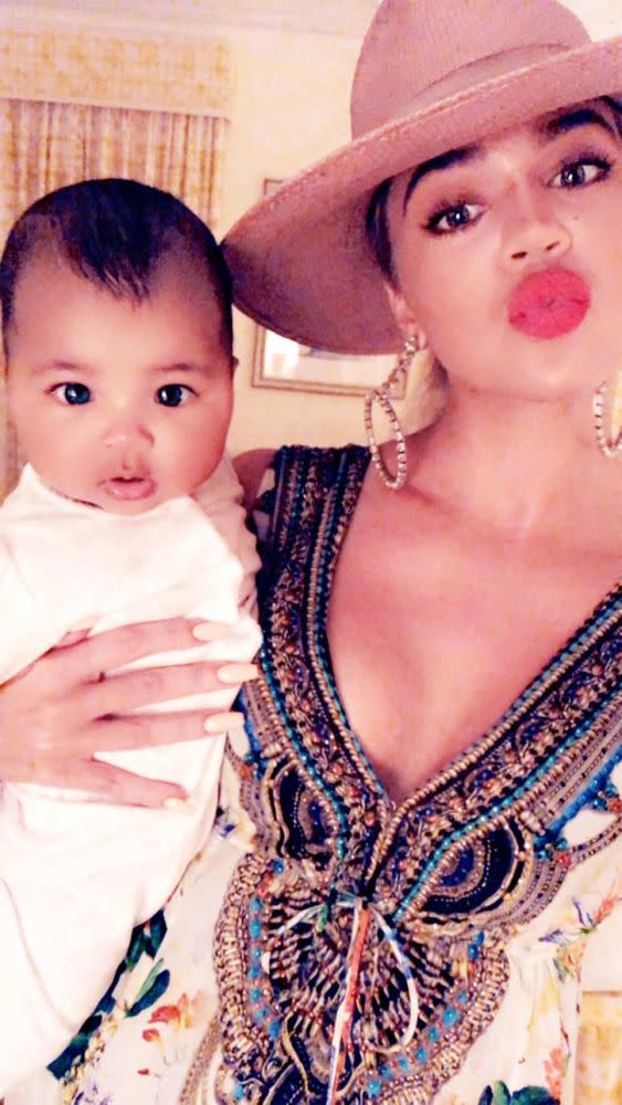 Khloe Kardashian with daughter True