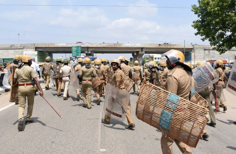 Violence erupted when thousands marched in southern Tamil Nadu state last week, demanding the closure of the factory