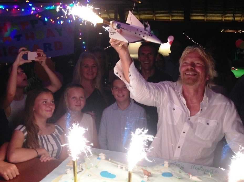 richard branson birthday cake