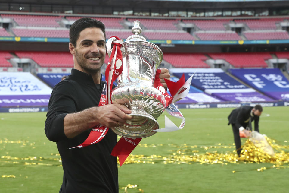 Mikel Arteta's first nine months or so in charge of Arsenal have been pretty promising. (Catherine Ivill/Pool via AP)