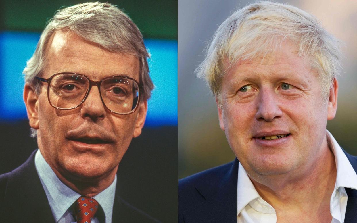 John Major and Boris Johnson