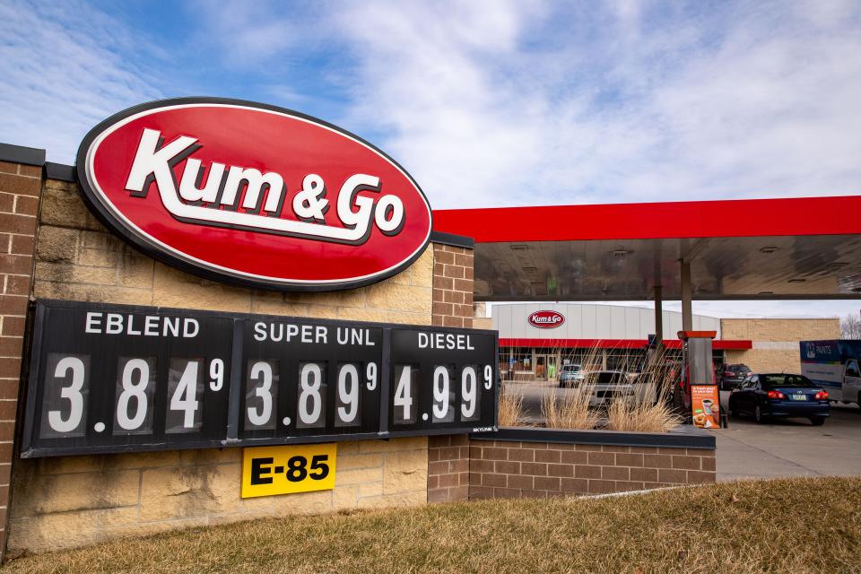The Kum & Go gas station at 1293 Eighth St. in West Des Moines